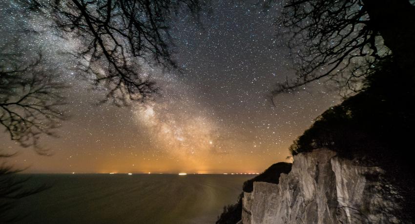 Milky Way at the cliffs of Møn
